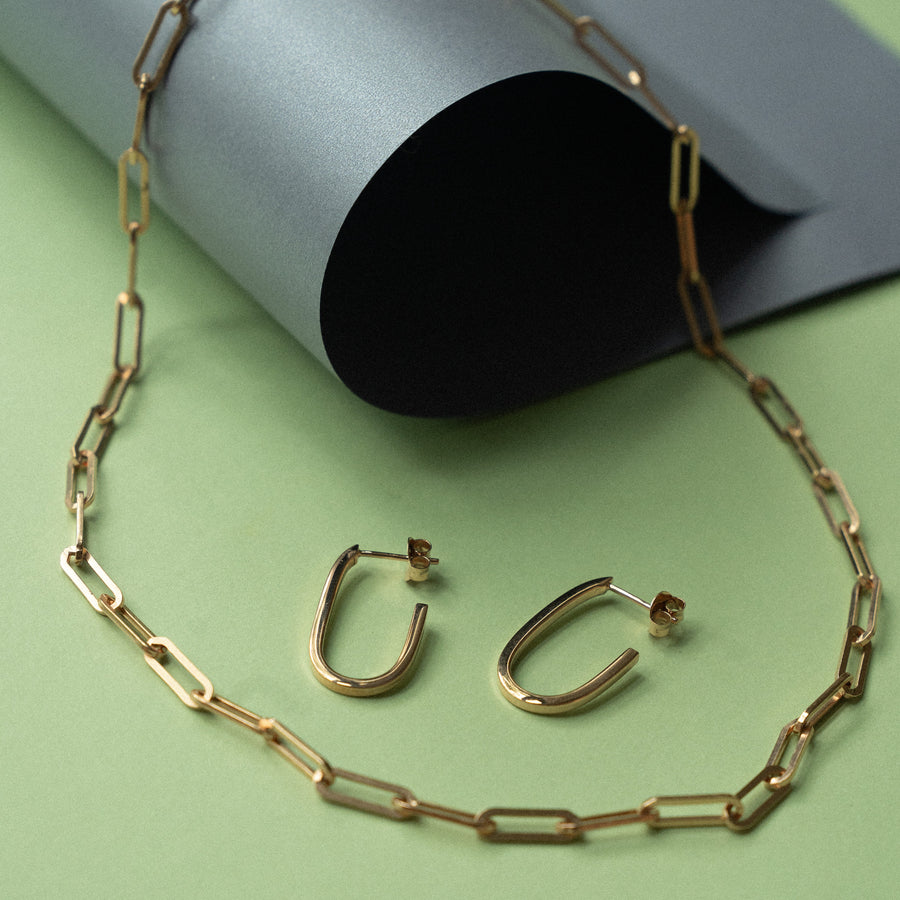 18K Gold Vermeil Link Necklace