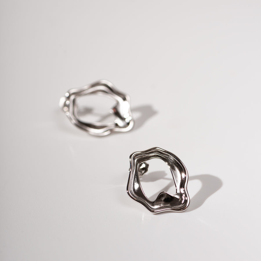 Sterling Silver Flow Earrings