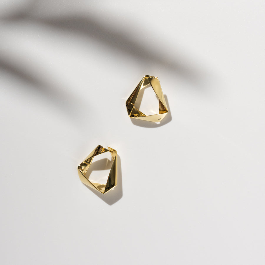 18K Gold Vermeil Clap Earrings